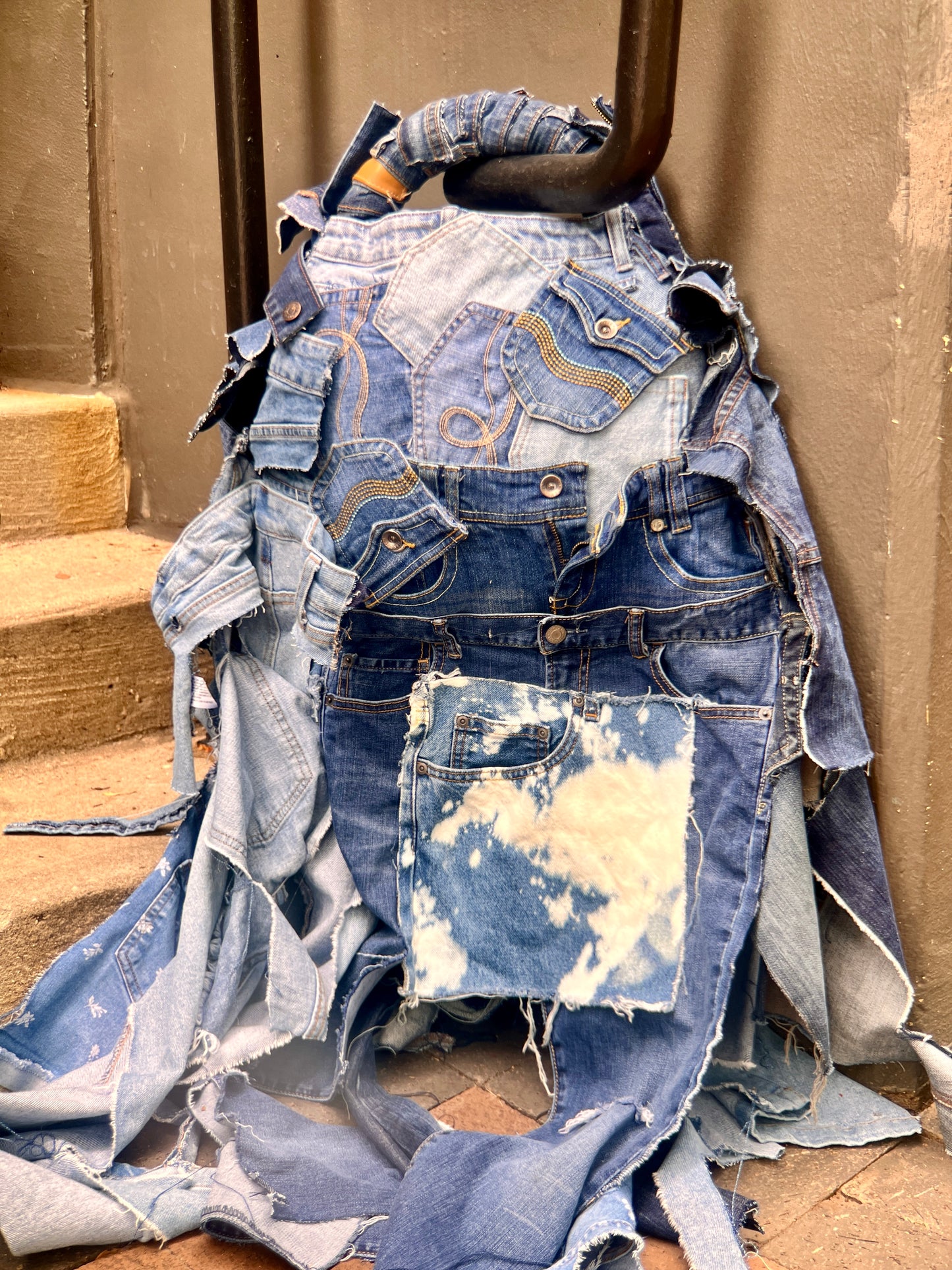 Trashy Ugly Denim On Denim Funky Grunge Bag