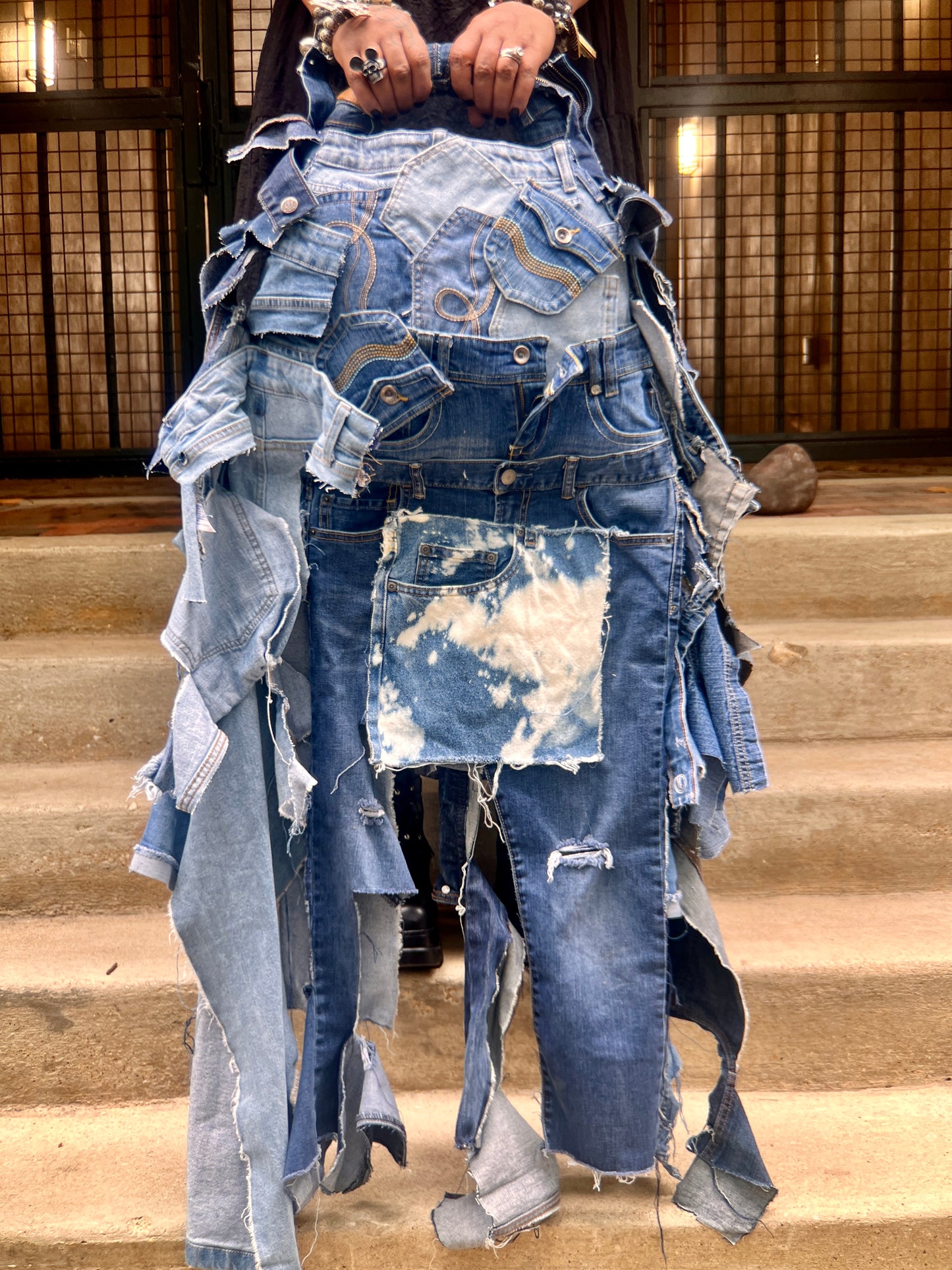 Trashy Ugly Denim On Denim Funky Grunge Bag
