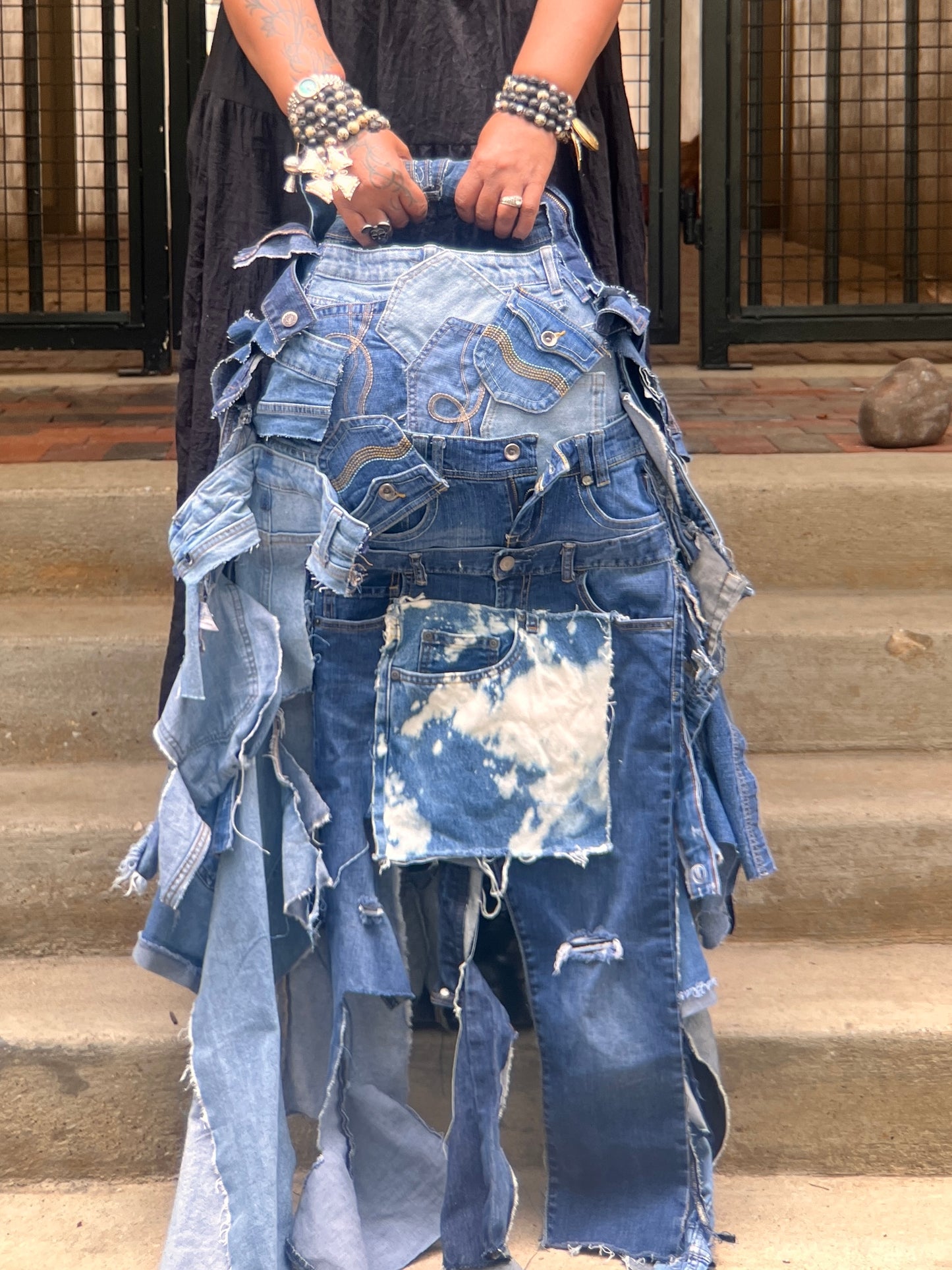 Trashy Ugly Denim On Denim Funky Grunge Bag