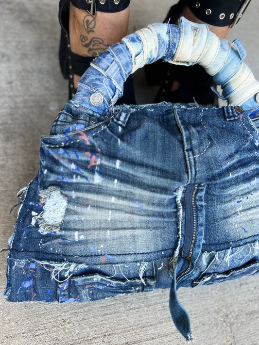 Ugly 2 Sided Pocket And Shorts Funky Denim Rag Bag