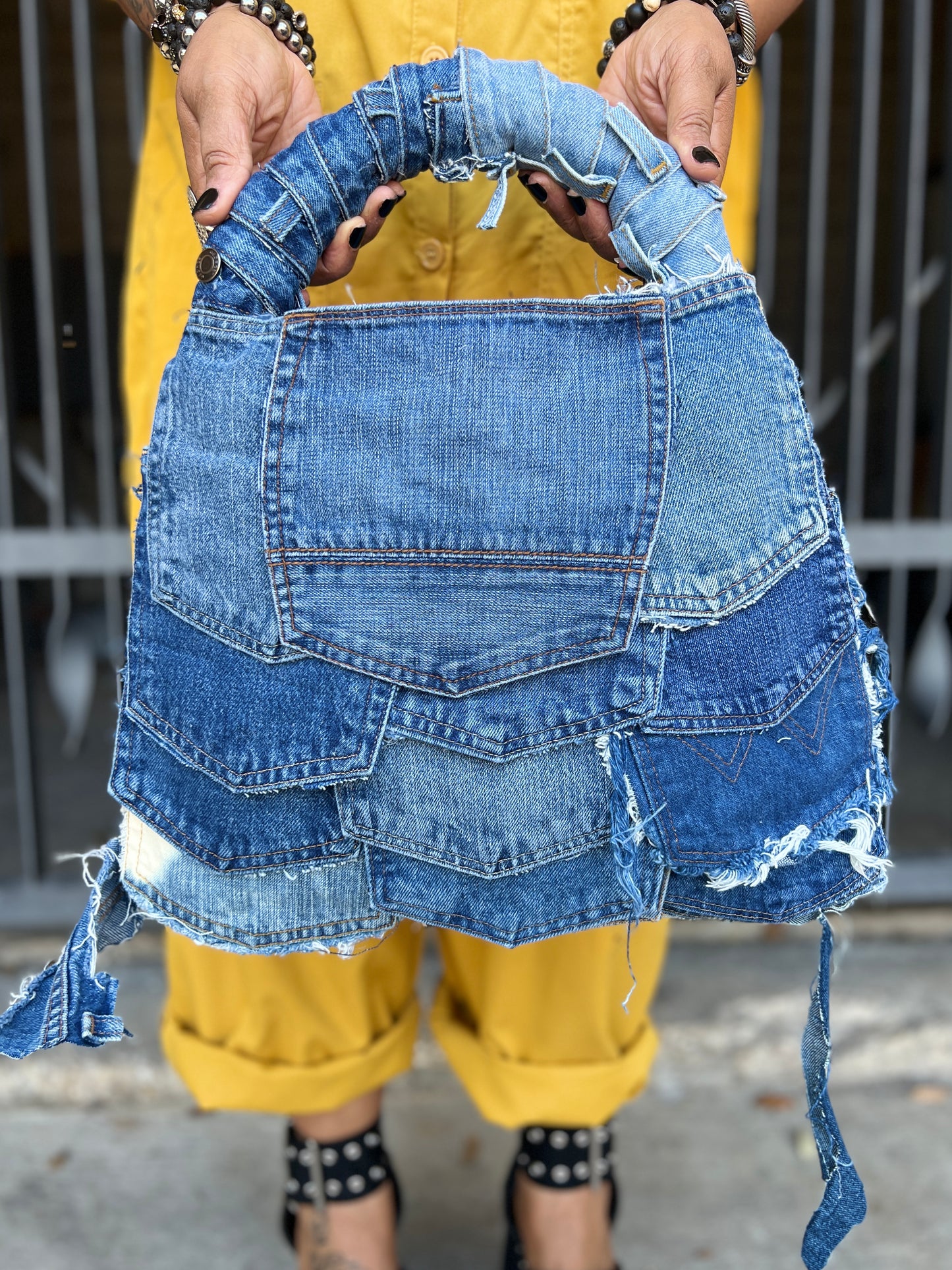 Next Level Ugly Pocket Denim Stuff And Go Bag