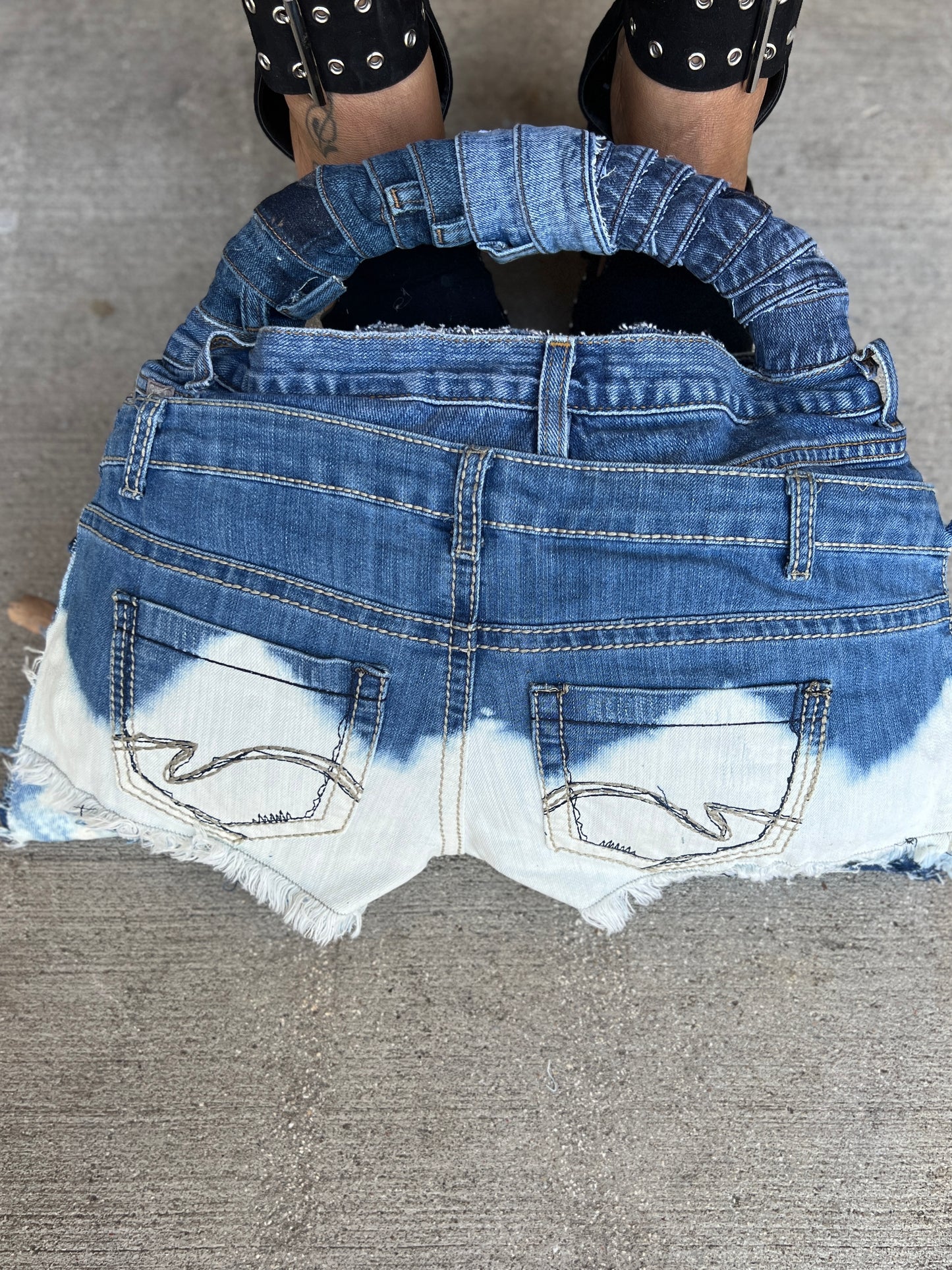 Ugly Daisy Dukes Shredded Denim Rag Purse