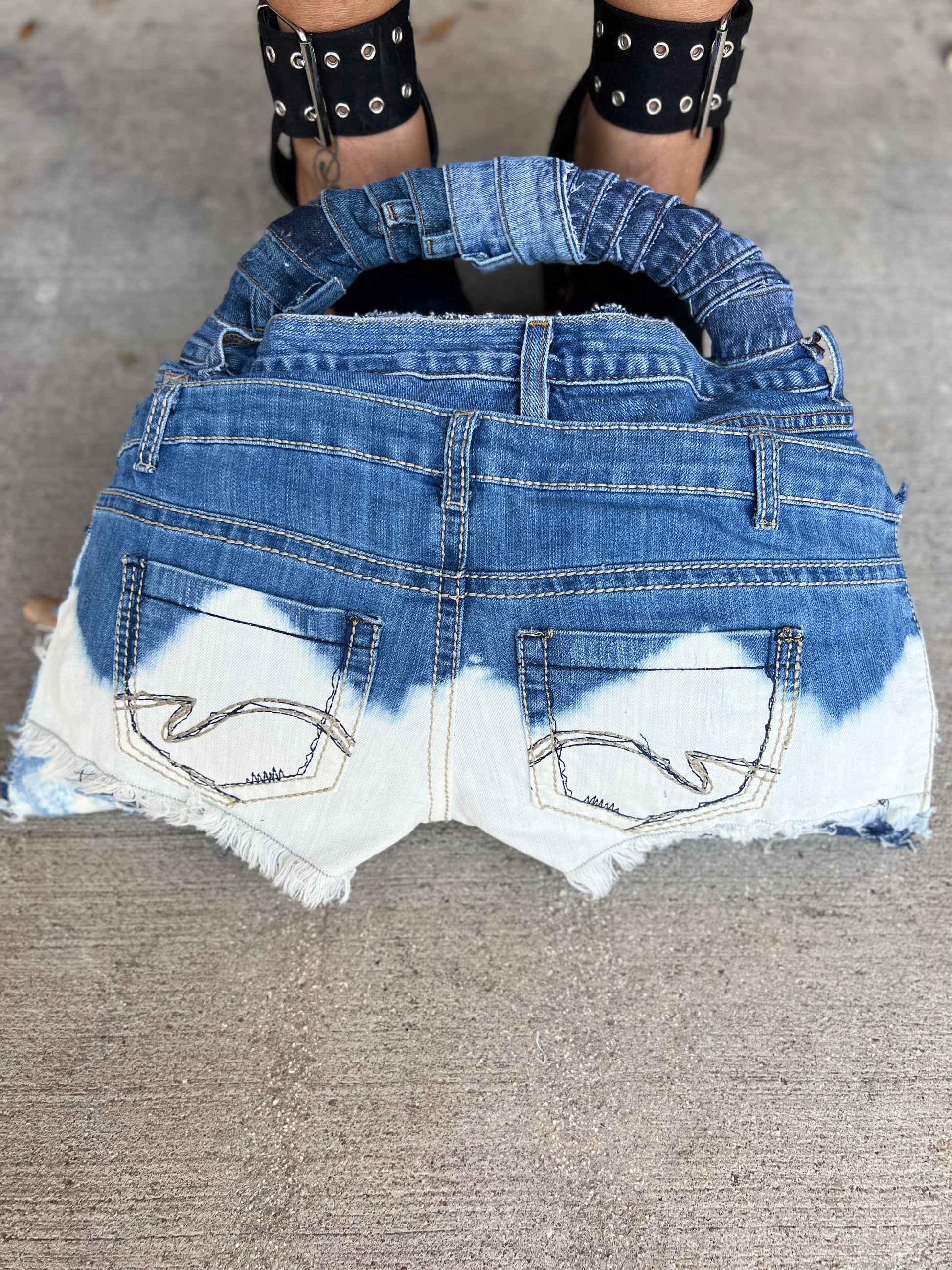 Ugly Daisy Dukes Shredded Denim Rag Purse