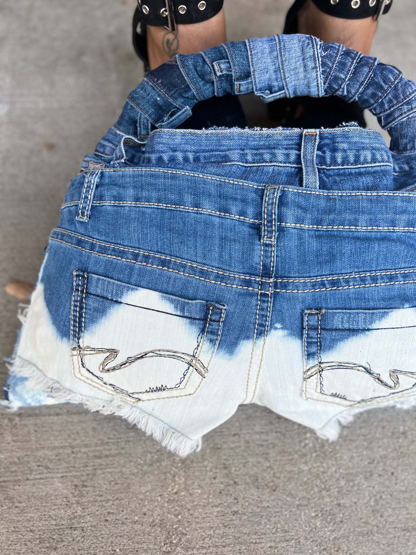 Ugly Daisy Dukes Shredded Denim Rag Purse