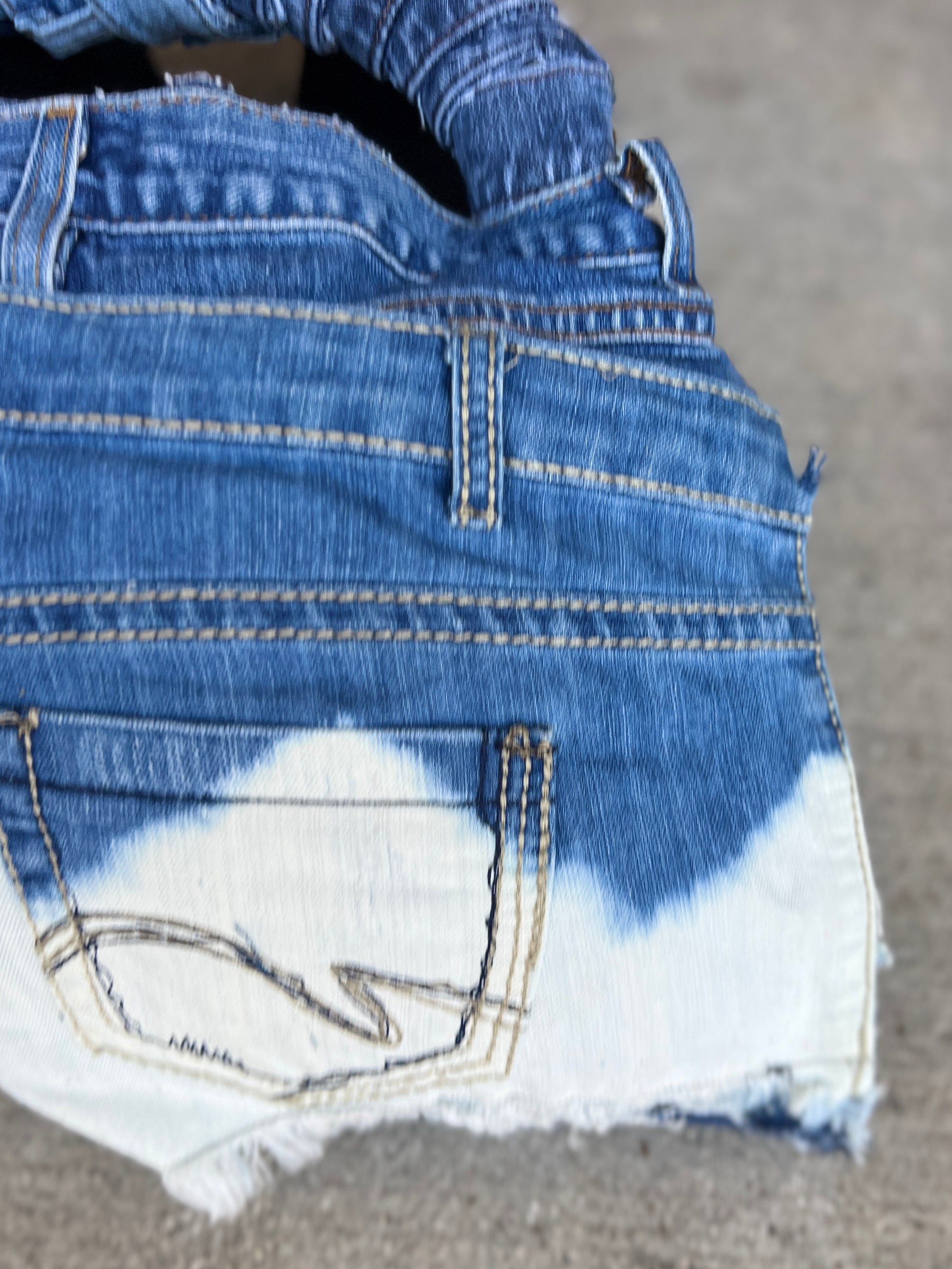 Ugly Daisy Dukes Shredded Denim Rag Purse