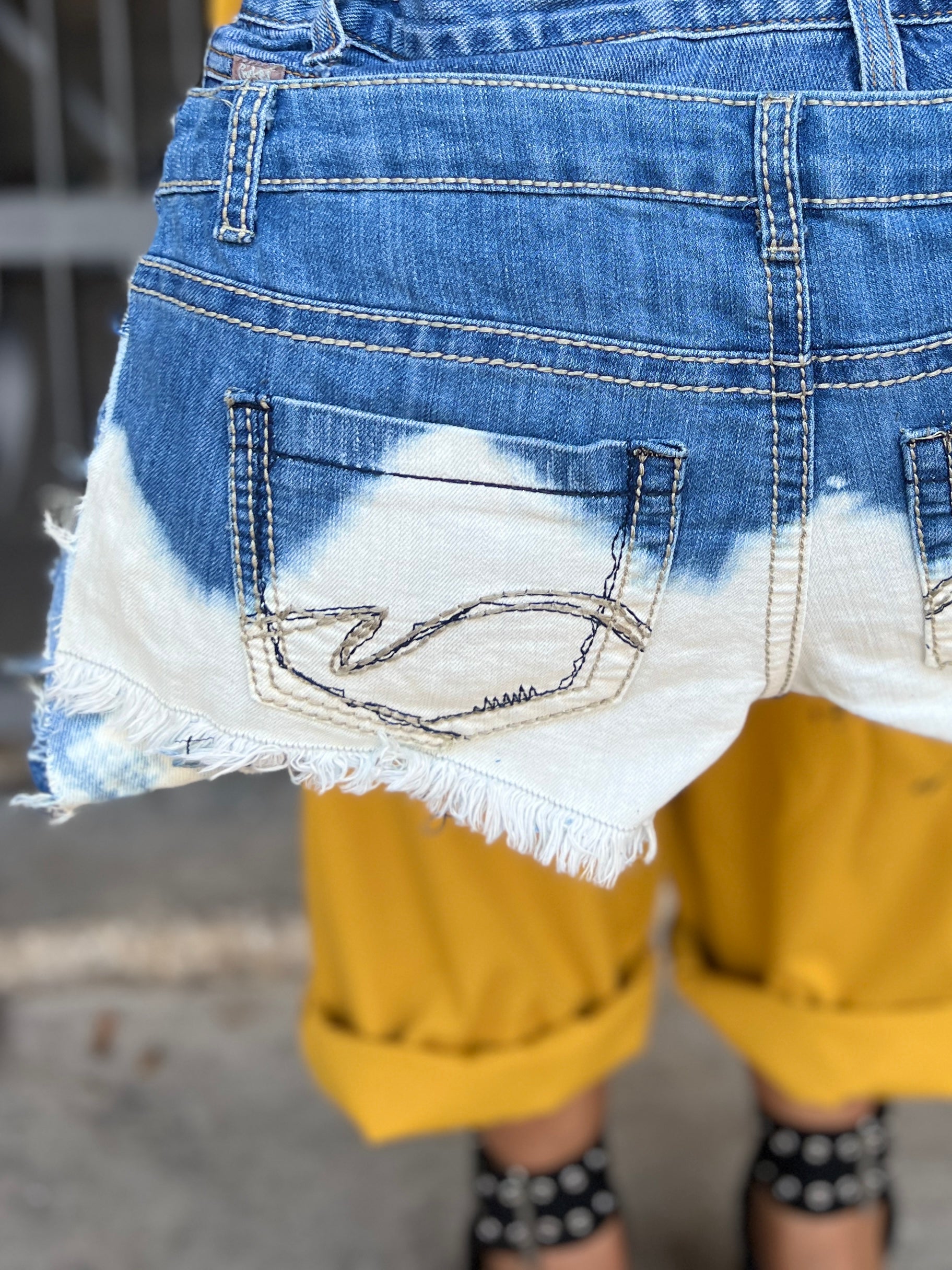 Ugly Daisy Dukes Shredded Denim Rag Purse