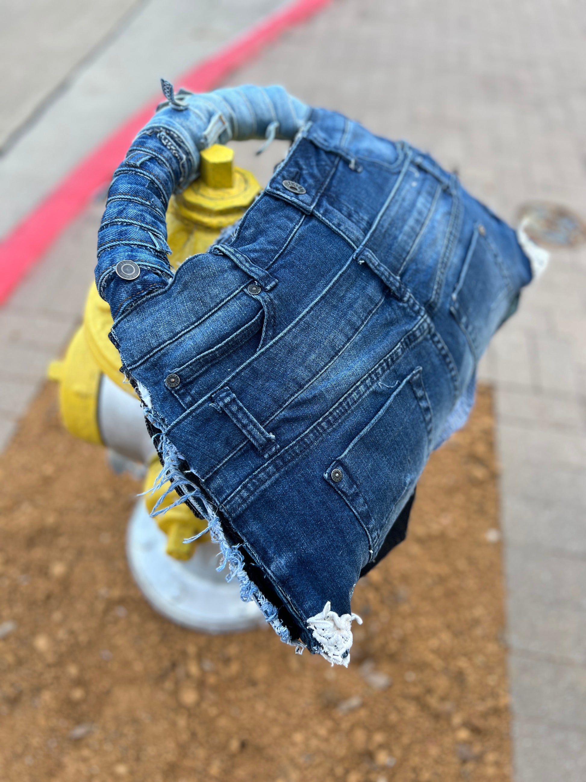Just Different Ugly Denim Pocket Patch Bag