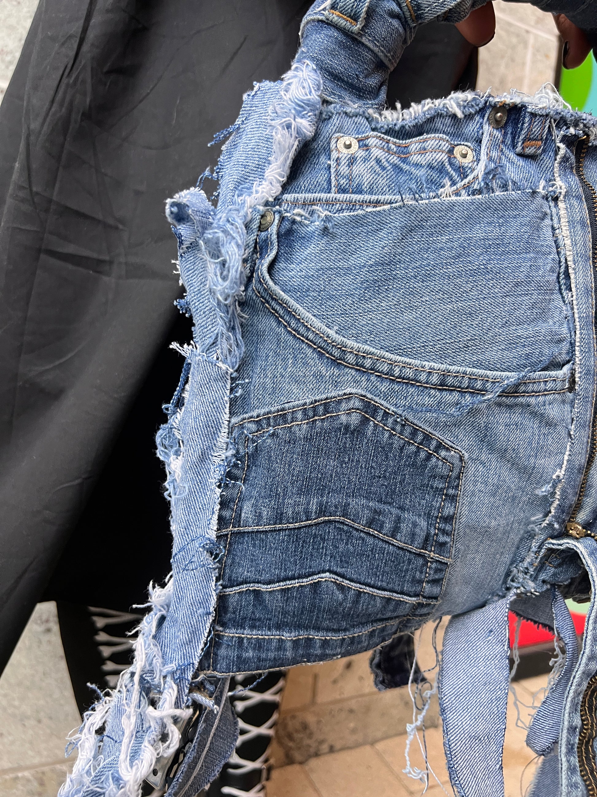 Ripped Up Ugly Denim Stuff And Go Bag