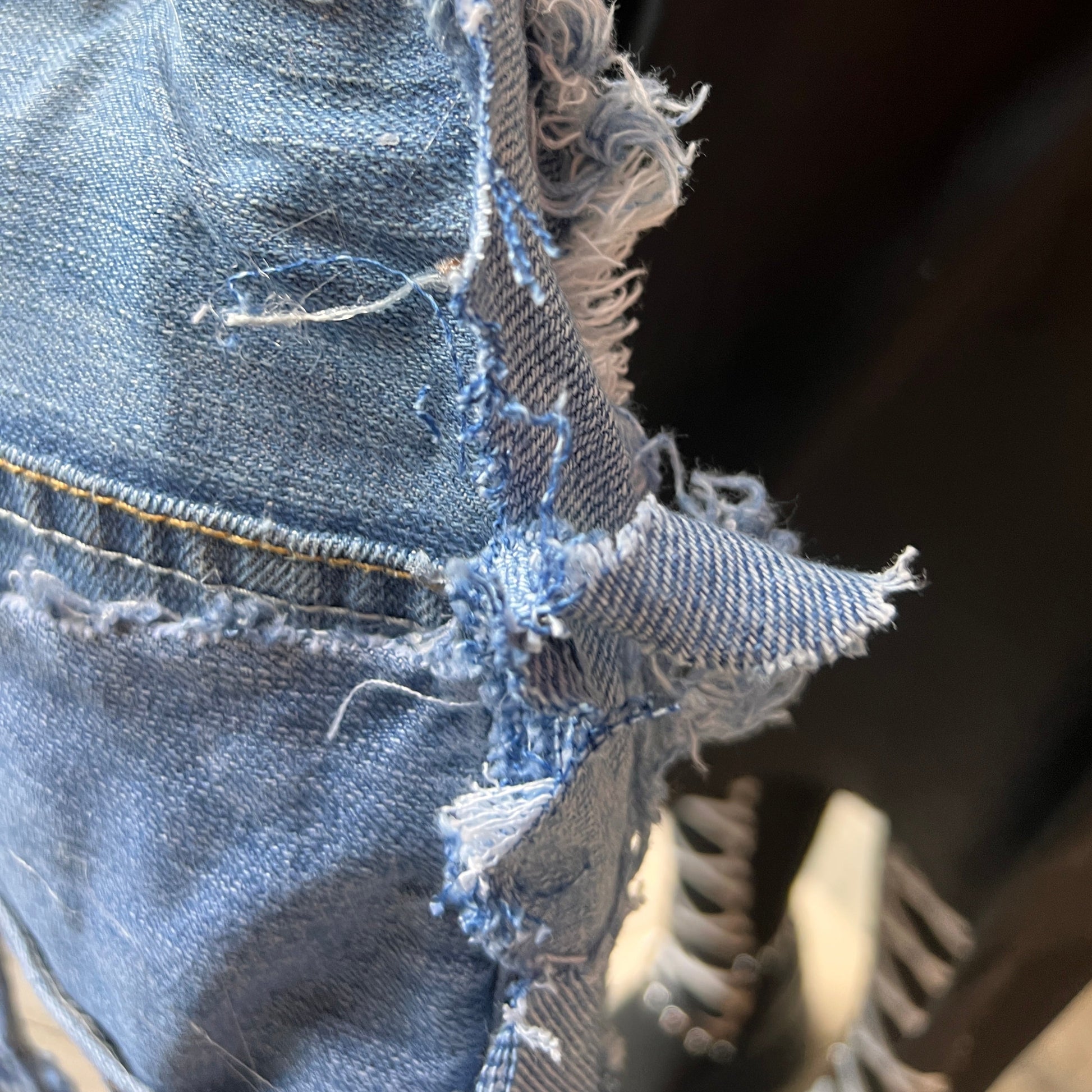 Ripped Up Ugly Denim Stuff And Go Bag