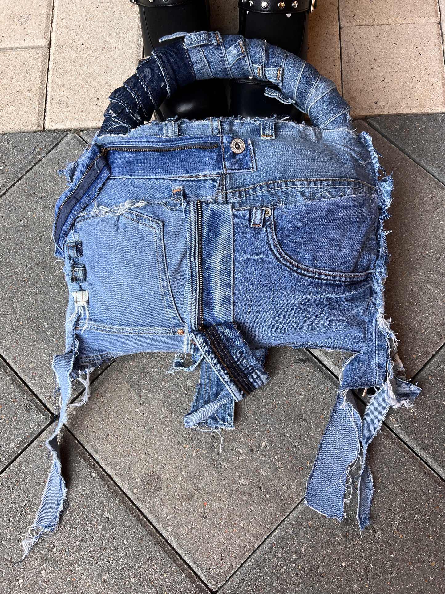 Ripped Up Ugly Denim Stuff And Go Bag