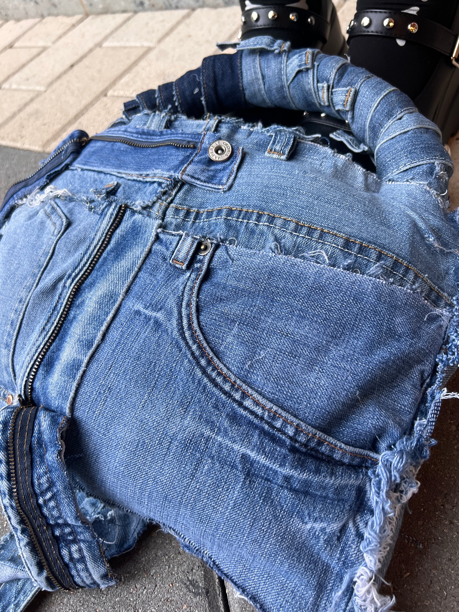 Ripped Up Ugly Denim Stuff And Go Bag