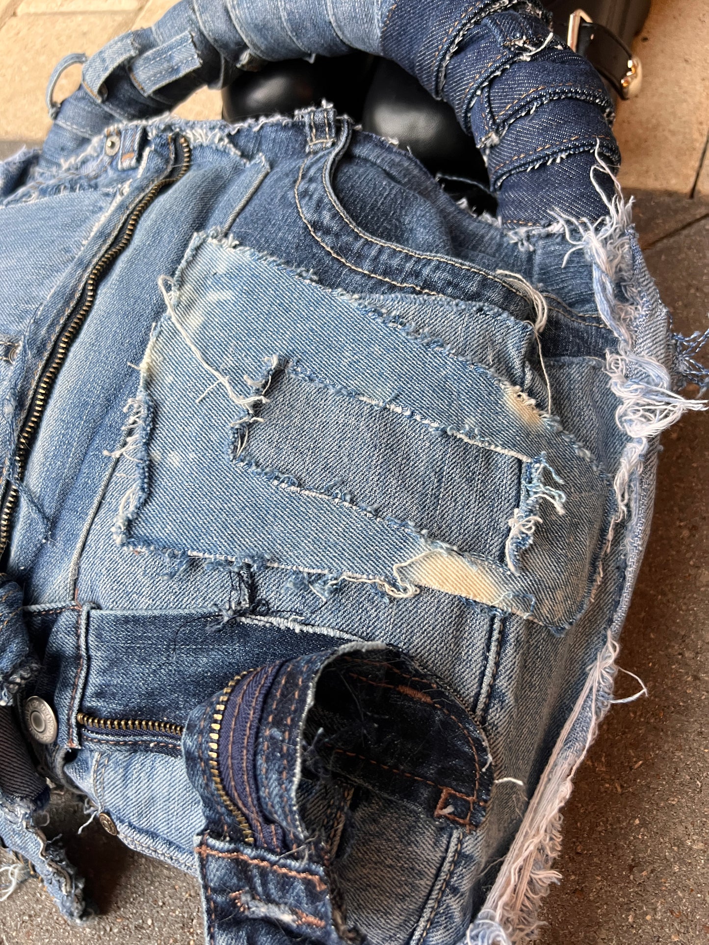 Ripped Up Ugly Denim Stuff And Go Bag
