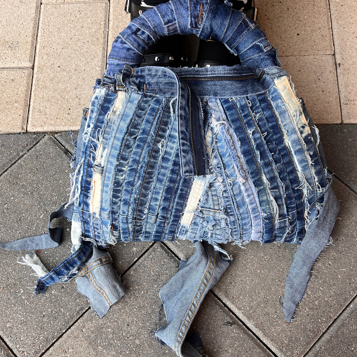 Lace Front Ugly Denim Bag