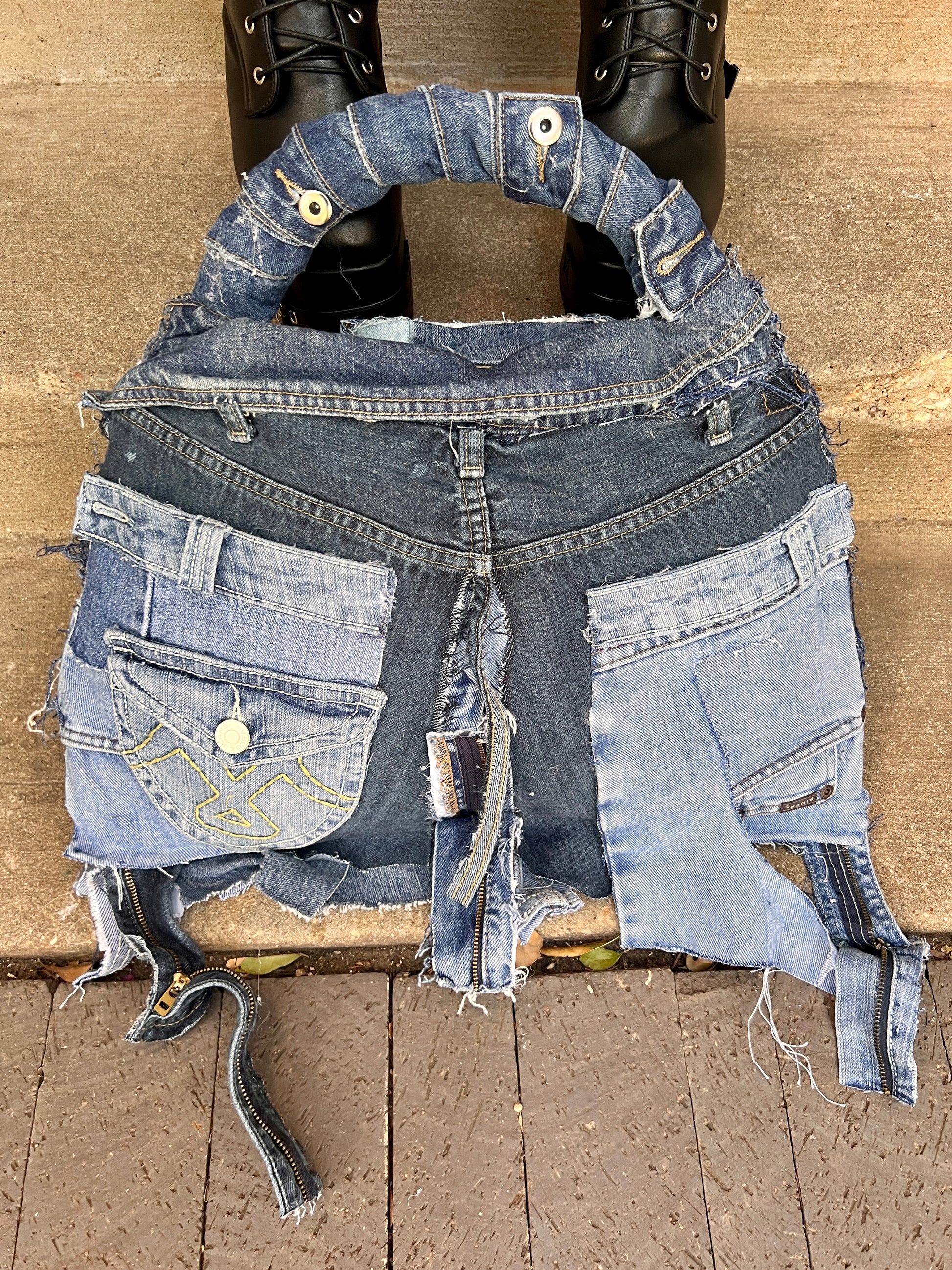 Big And Chunky Ugly Denim Bag