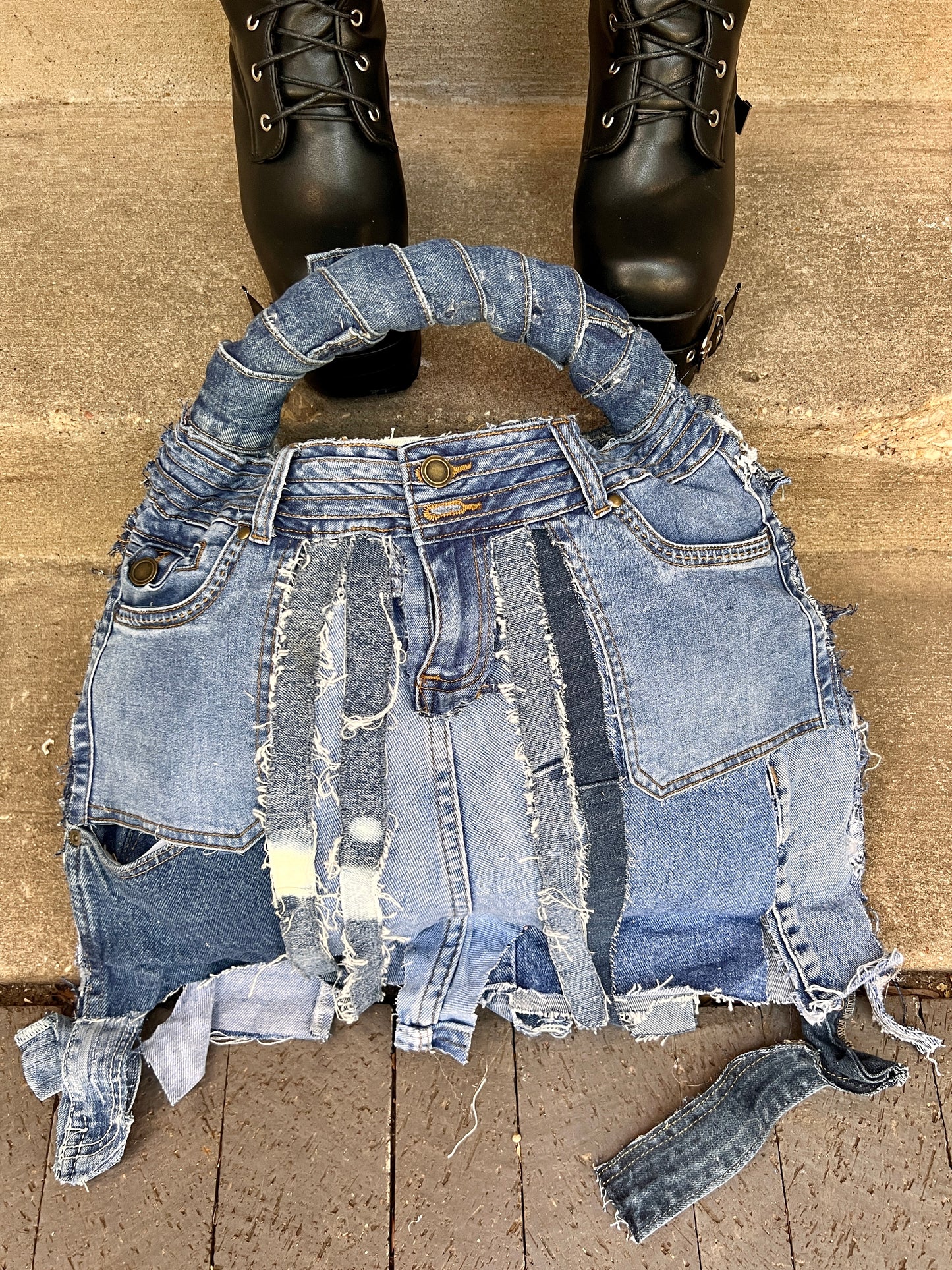 Big And Chunky Ugly Denim Bag