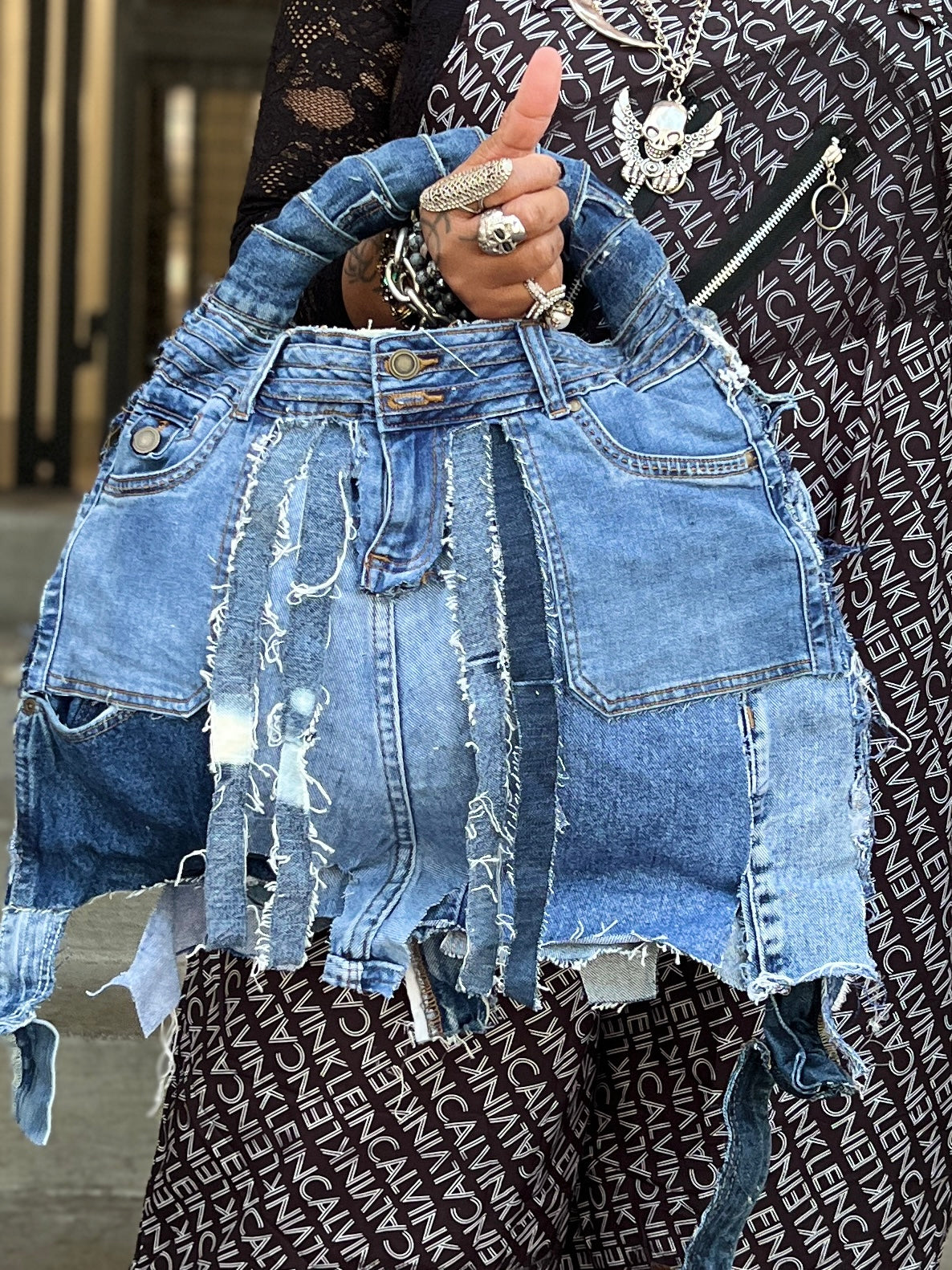 Big And Chunky Ugly Denim Bag
