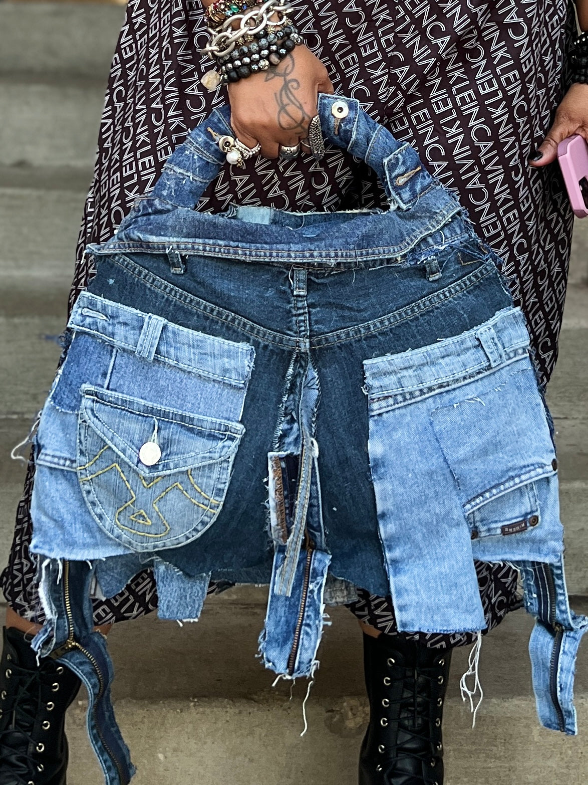 Big And Chunky Ugly Denim Bag