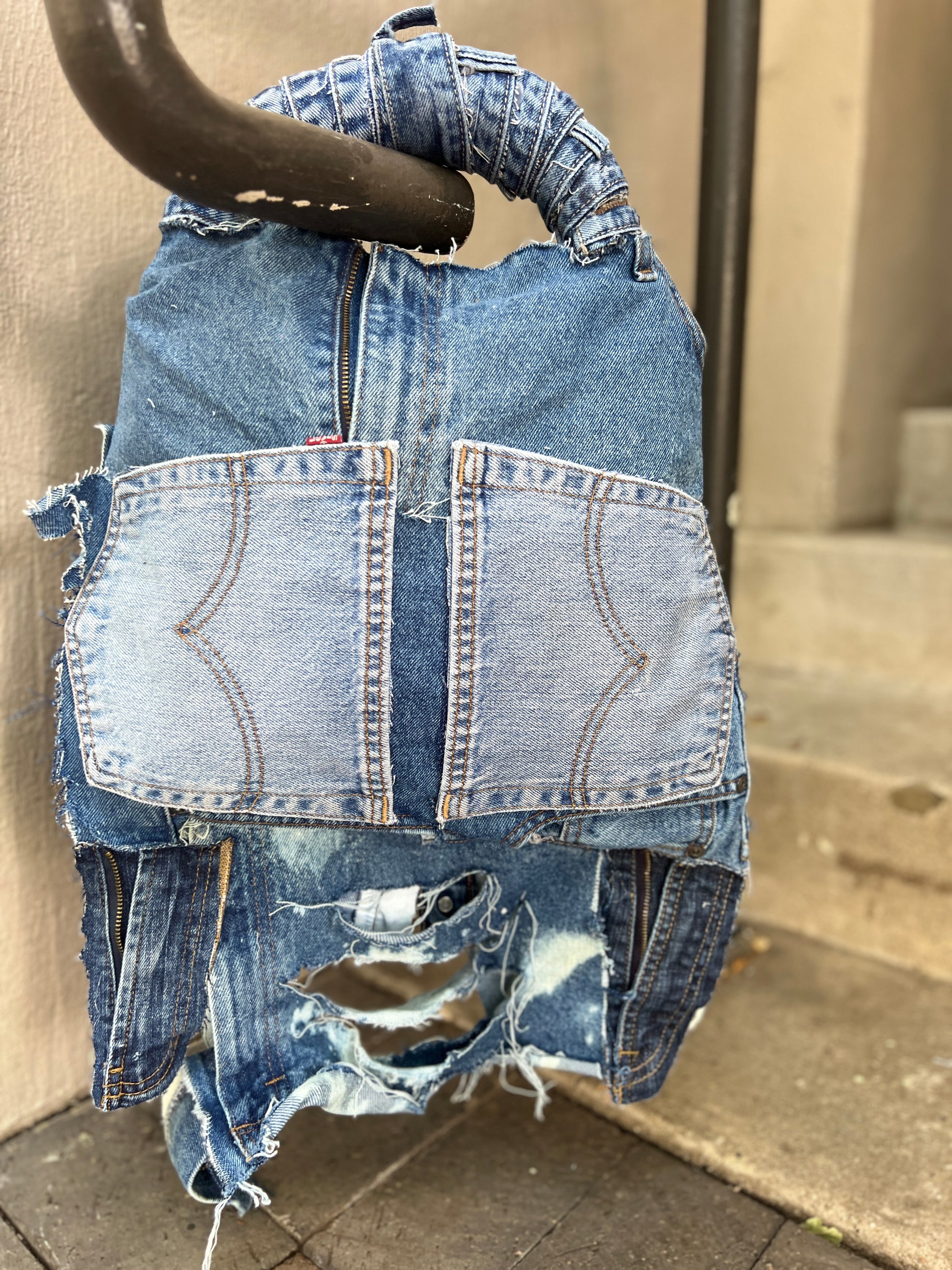 Big Ole Sideways Funky Grunge Ugly Denim Stuff And Go Bag