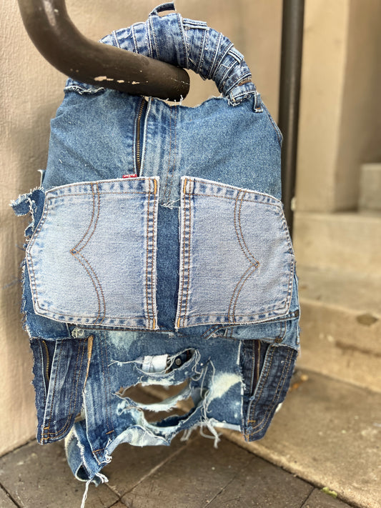 Big Ole Sideways Funky Grunge Ugly Denim Stuff And Go Bag