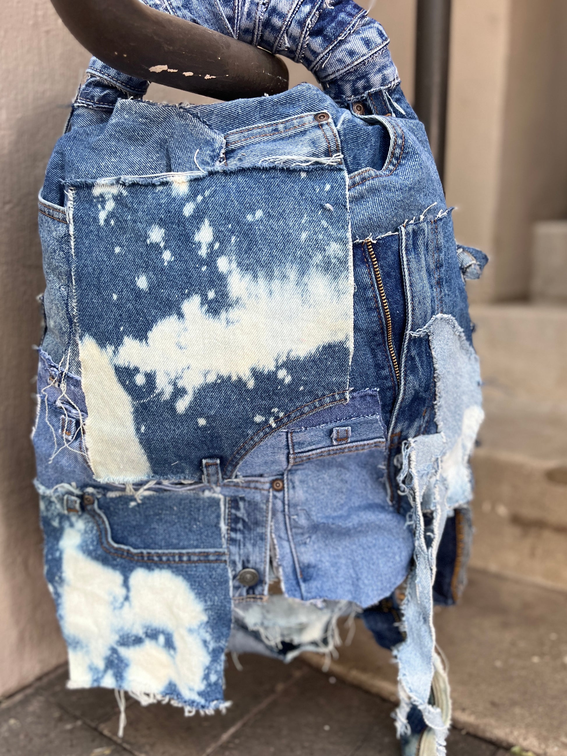 Big Ole Sideways Funky Grunge Ugly Denim Stuff And Go Bag