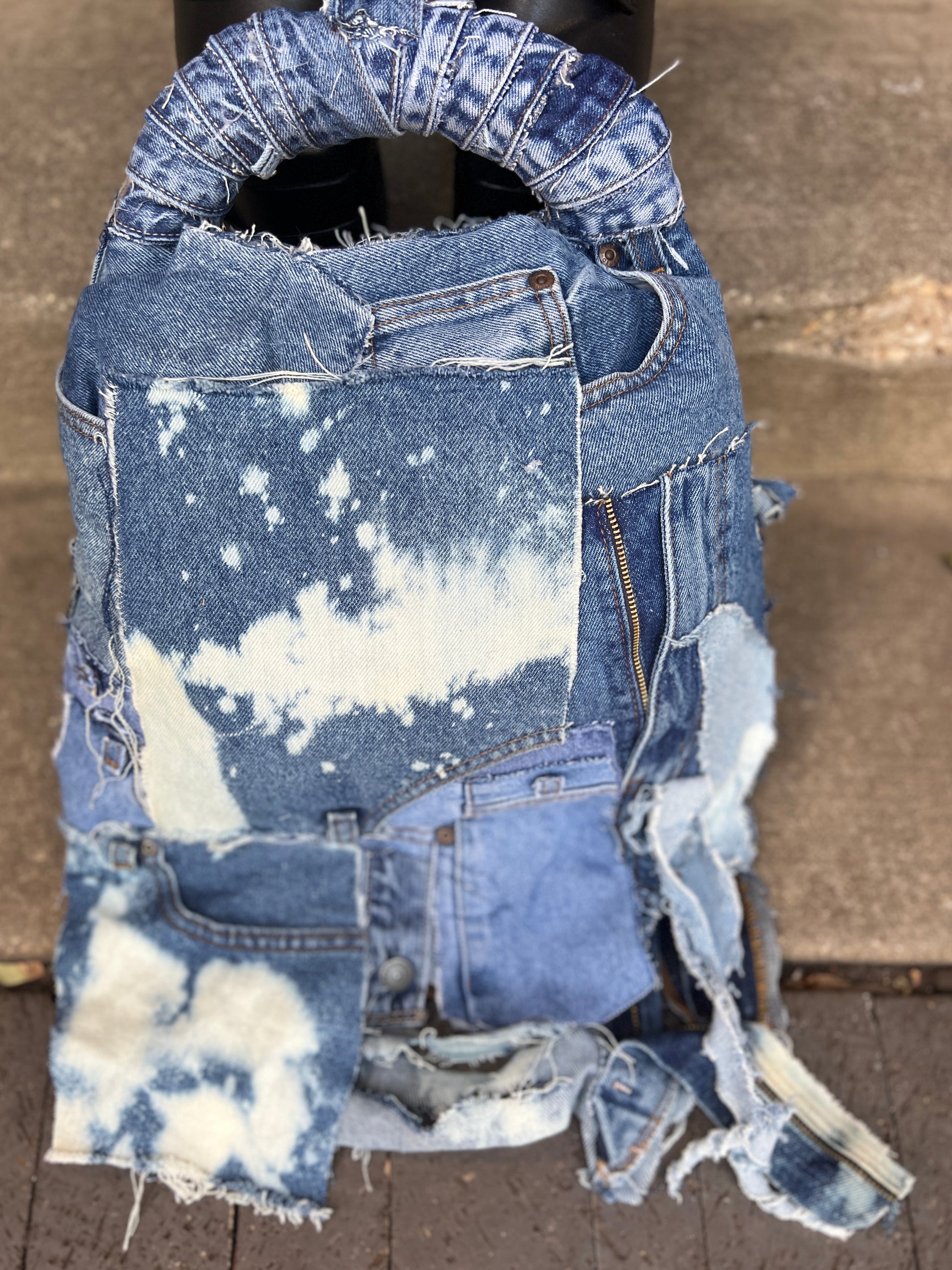 Big Ole Sideways Funky Grunge Ugly Denim Stuff And Go Bag