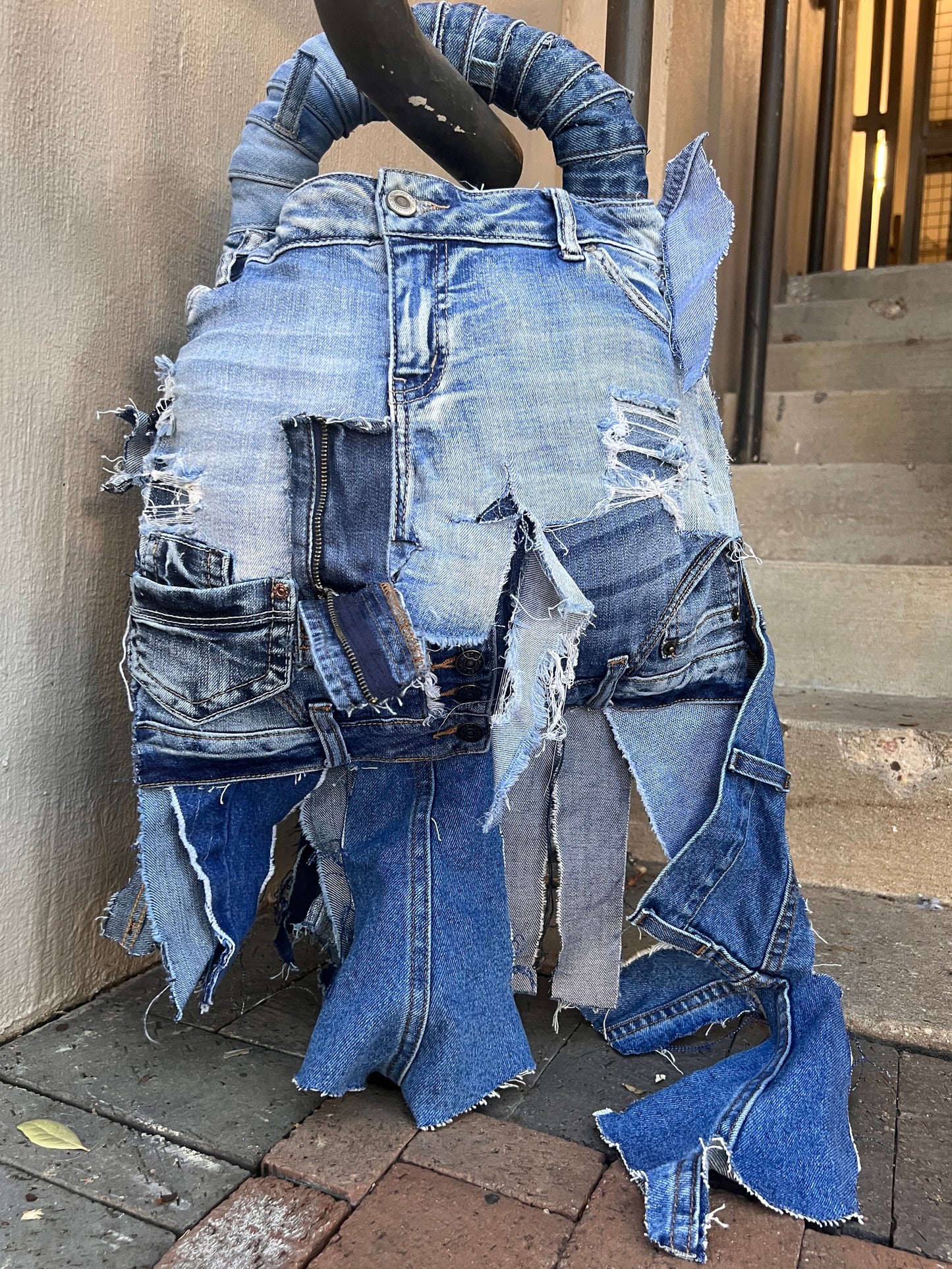 Get It Girl Ugly Denim XL Bag
