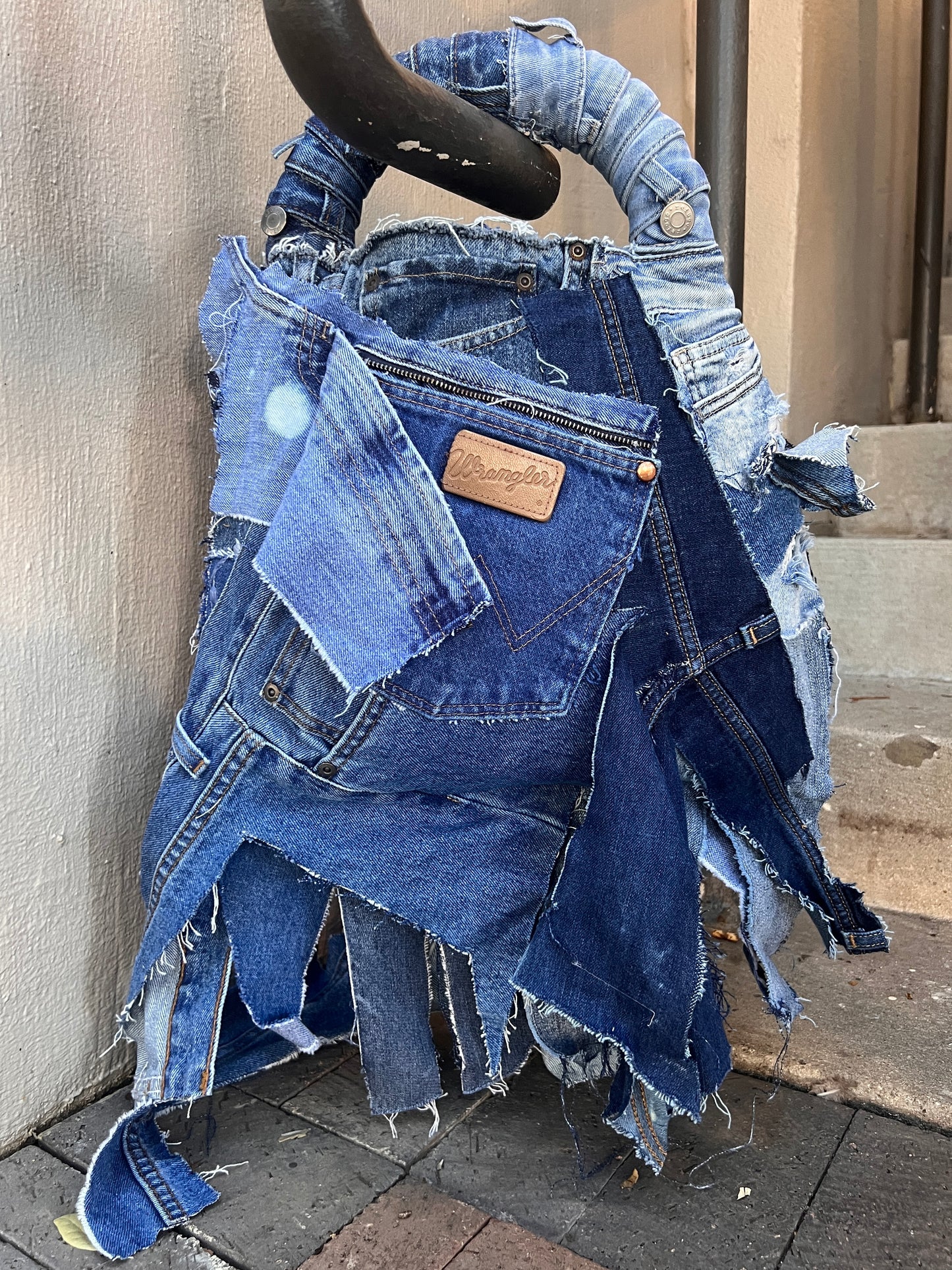Get It Girl Ugly Denim XL Bag