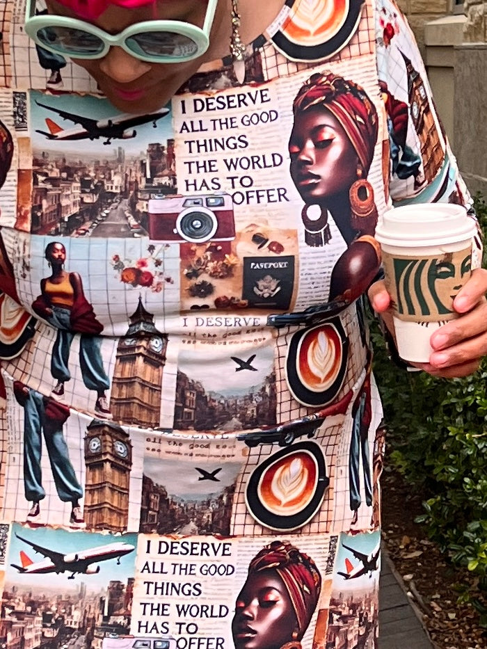 I Deserve All The Good Things The World Has To Offer Funky Grunge Message Dress