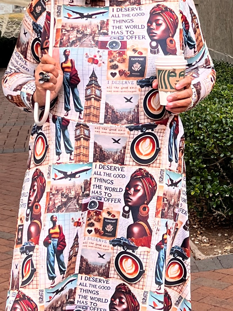 I Deserve All The Good Things The World Has To Offer Funky Grunge Message Dress