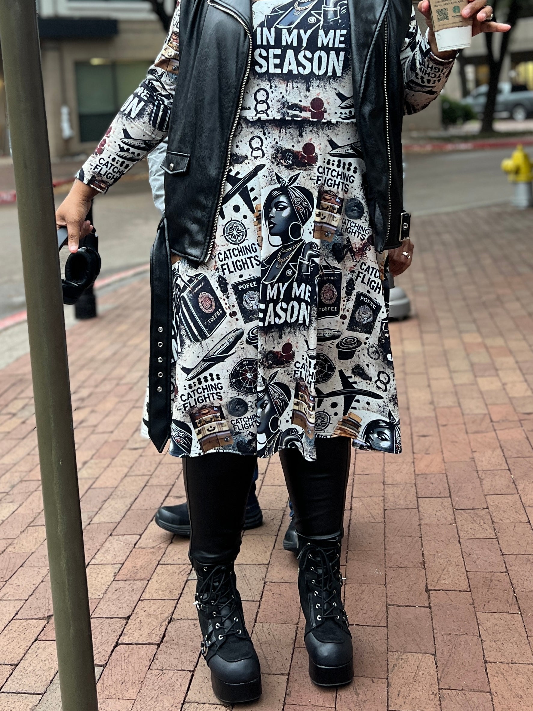 In My Me Season Funky Grunge Inspirational Message Art Dress