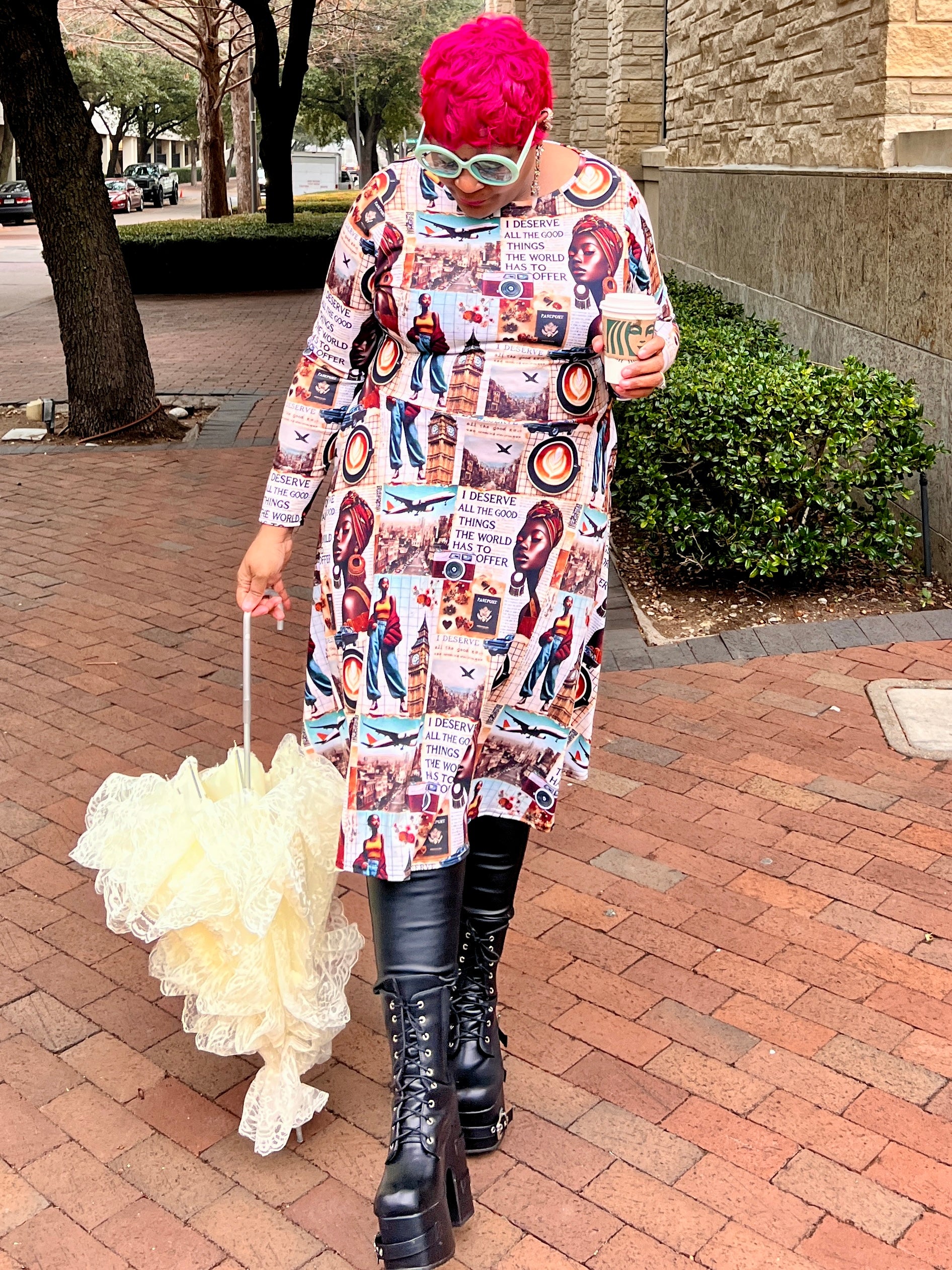 I Deserve All The Good Things The World Has To Offer Funky Grunge Message Dress