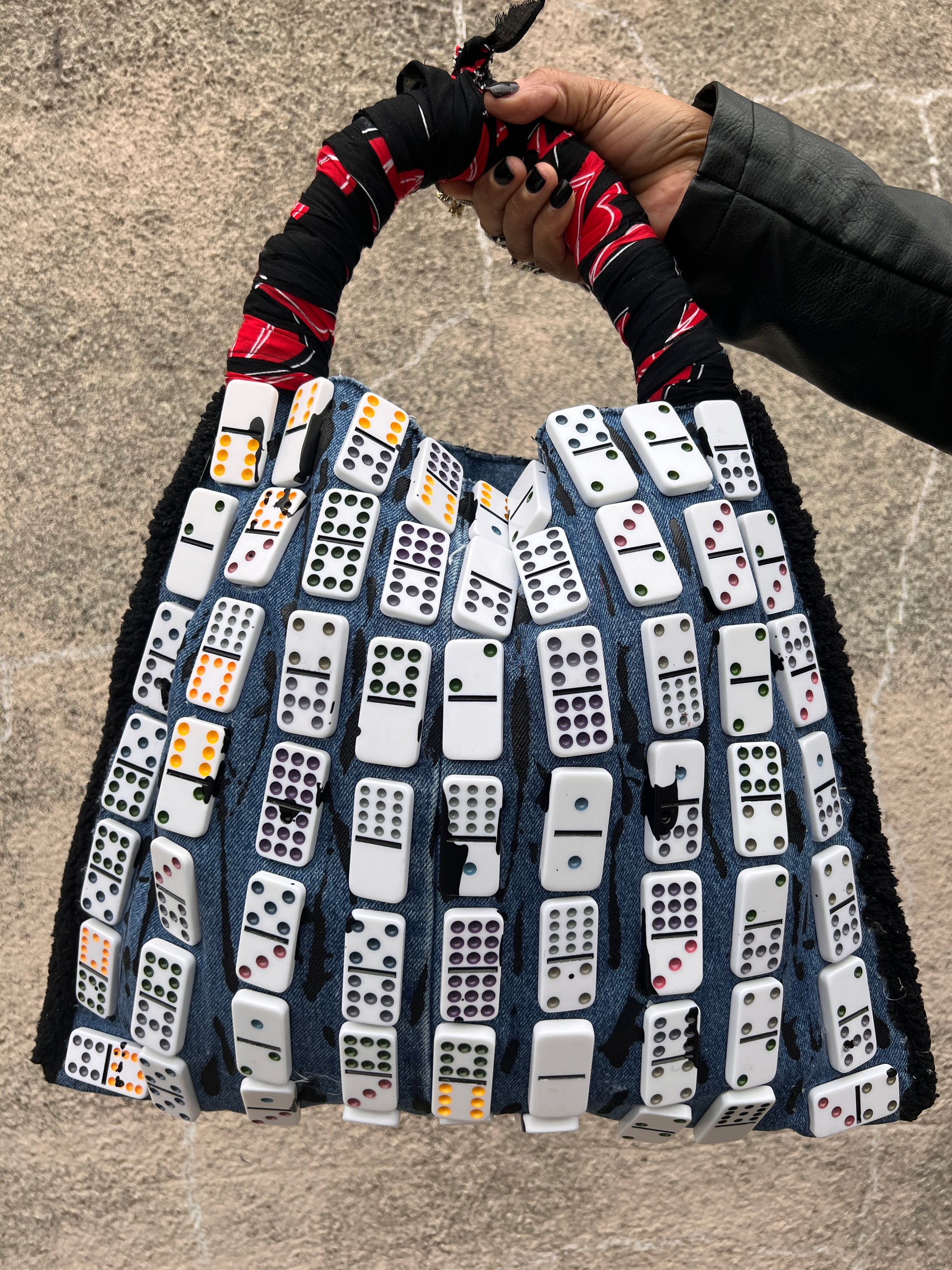NO Funky Grunge Denim Jean Stuff And Go Bag