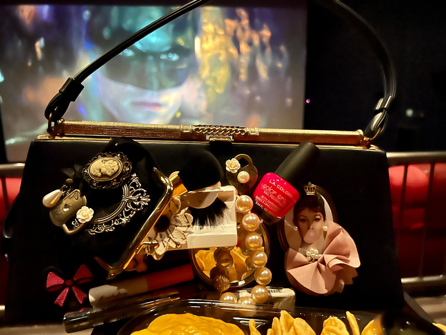 70s Styled Vintage Reworked Junk Bag Purse: Old School Nostalgia.