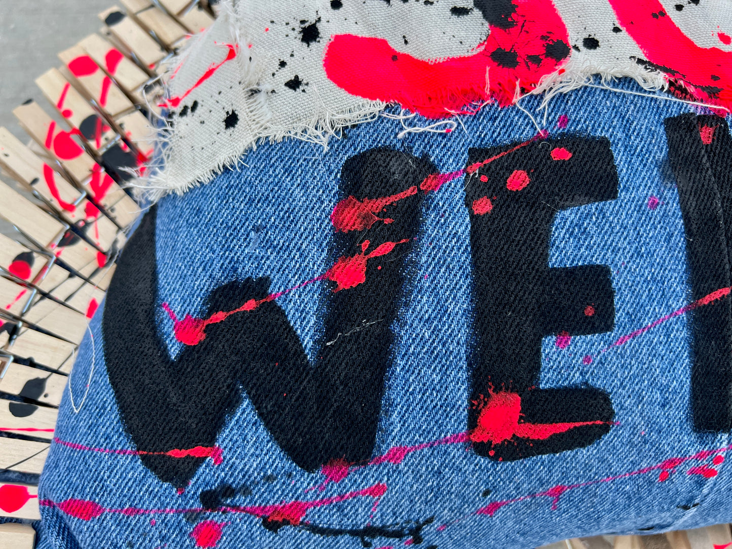 So Weird Funky Clothes Pin Reworked Junk Bag: Stranger Things