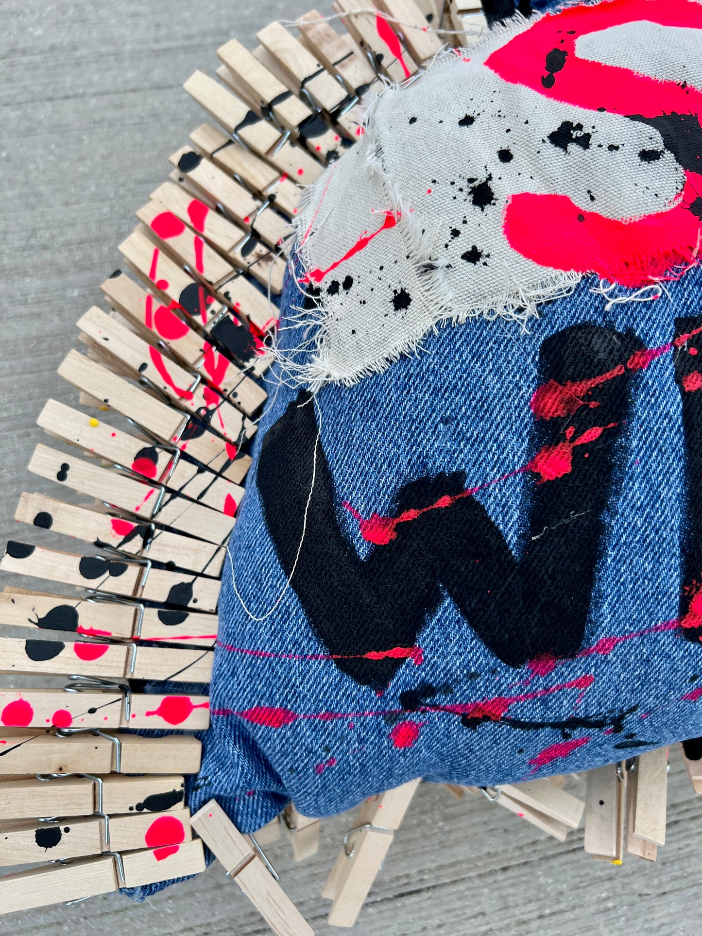So Weird Funky Clothes Pin Reworked Junk Bag: Stranger Things