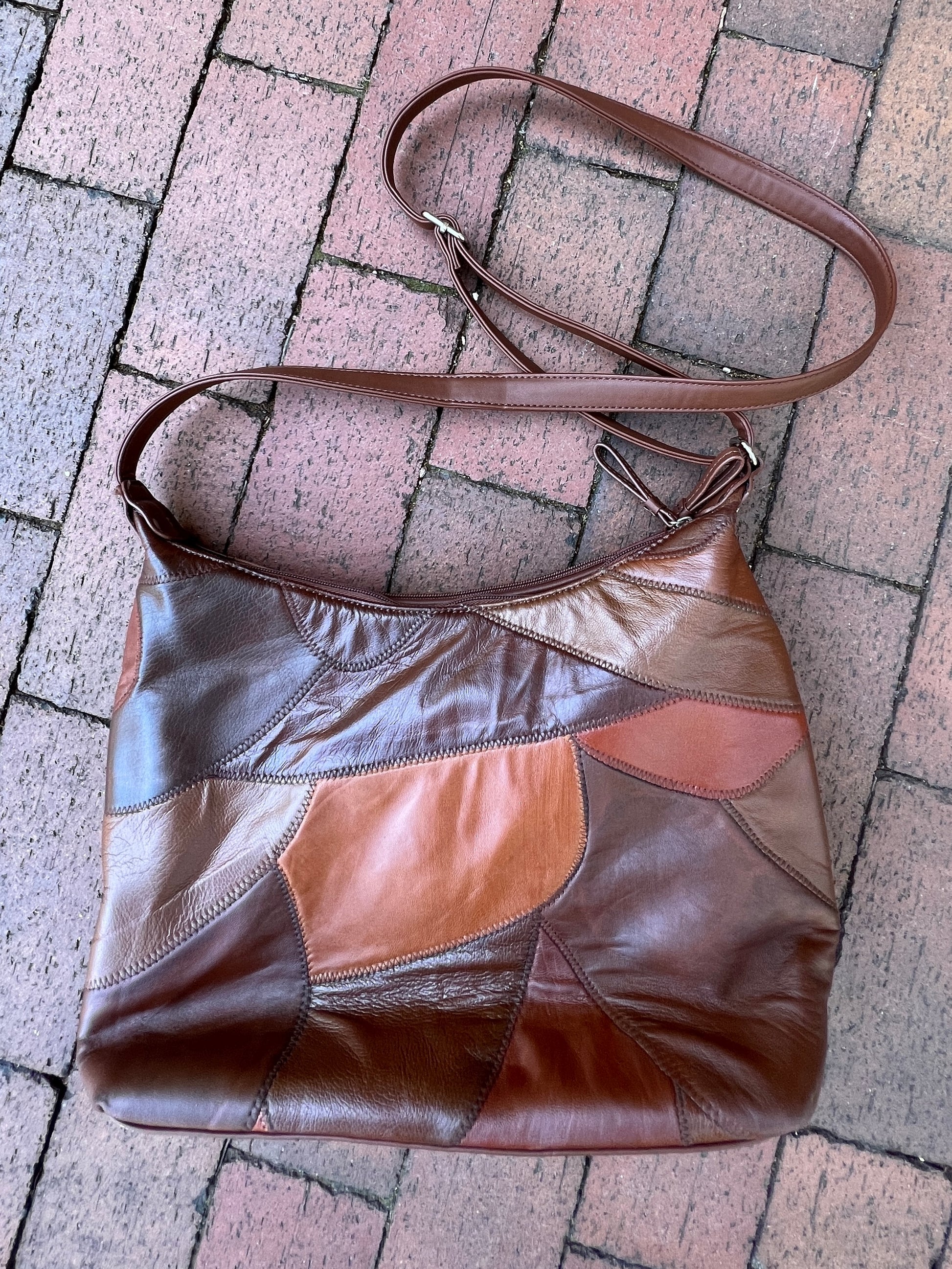 Funky 70s Style Preloved Monochromatic Brown Cross Body Purse