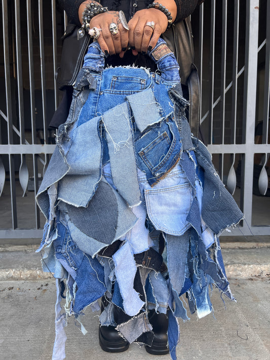 Always Blessed And Winning Ugly Denim Grunge Big Bag