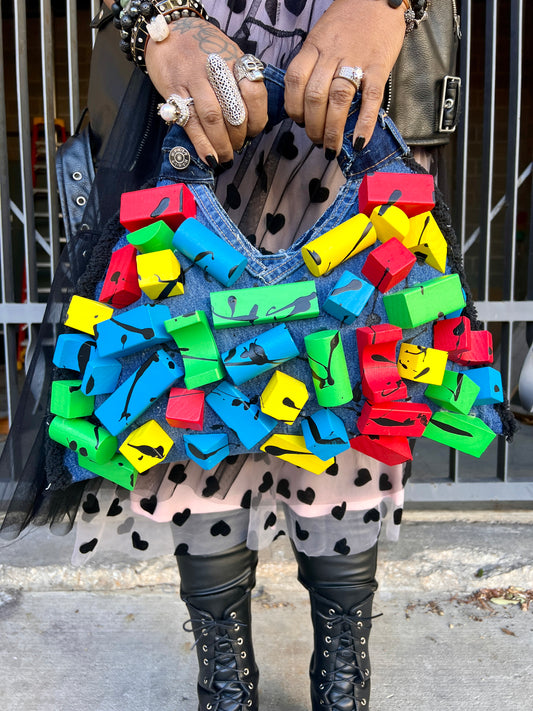 Stranger Things Funky Block Denim Bag Noticeably Unique