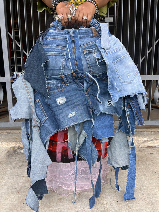 Doing Big Things Ugly Denim Bag