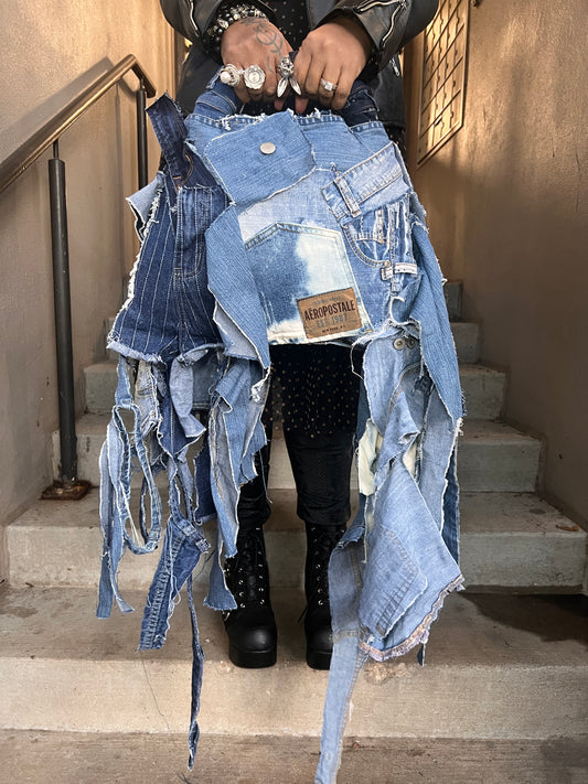 Always Dressed To Impress Ugly Denim Jean Bag