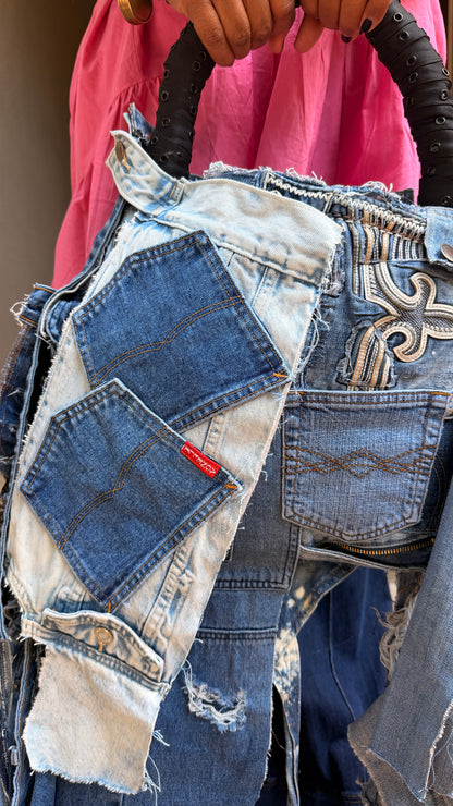 Two Sided Ugly Denim Janky Jean Bag