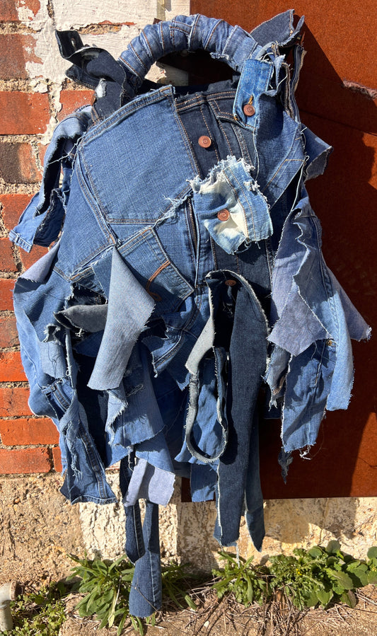 Always Slay Ugly Denim Grunge Bag