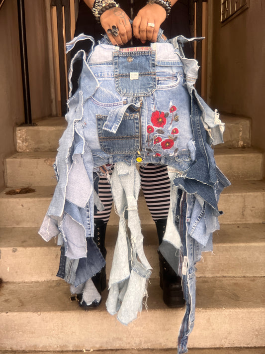 Funky Grunge Ugly Denim Upcycled Bag