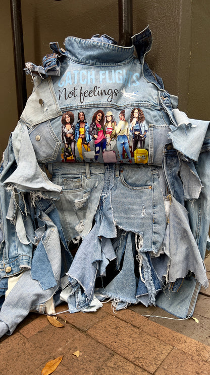 Jumping Jets Ugly Denim All Over Unique Junk Bag