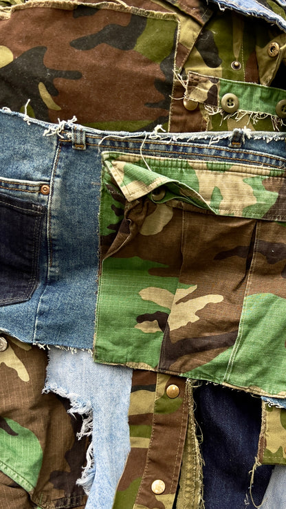 Big Ugly Denim Camo Stuff And Go Junk Bag