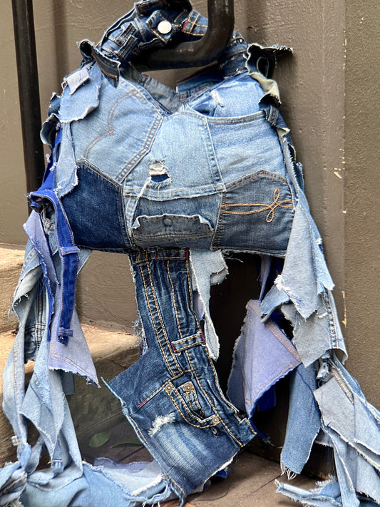 Funky Blue Ugly Denim Show Off Bag