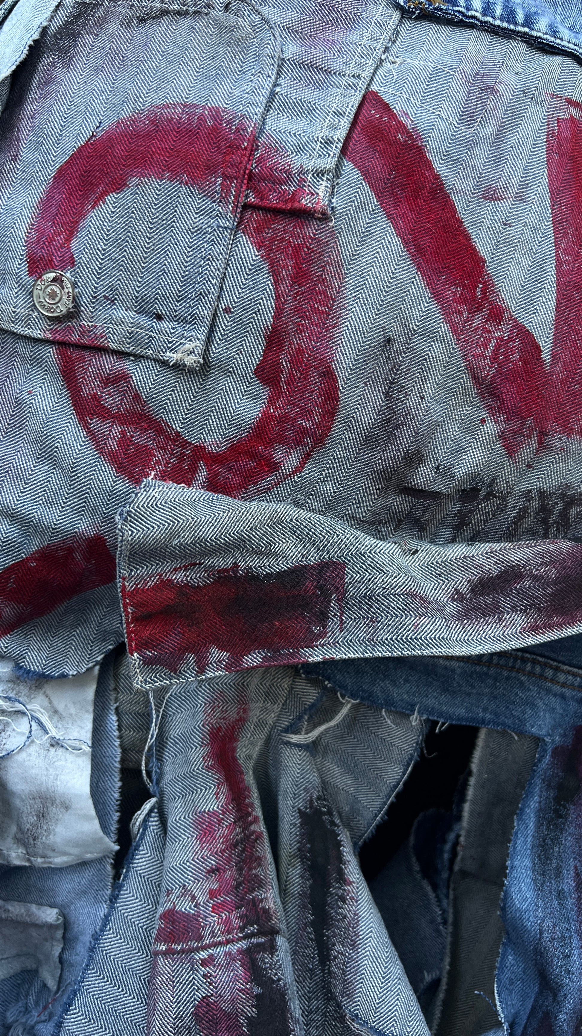 Dingy Love 2 Sided Ugly Denim Grunge Bag