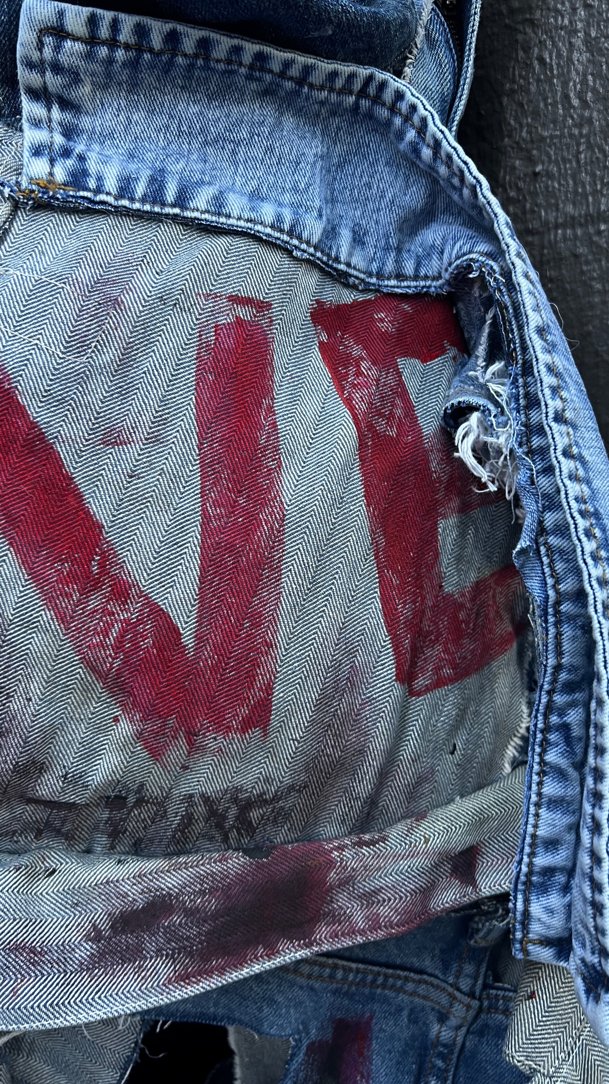 Dingy Love 2 Sided Ugly Denim Grunge Bag