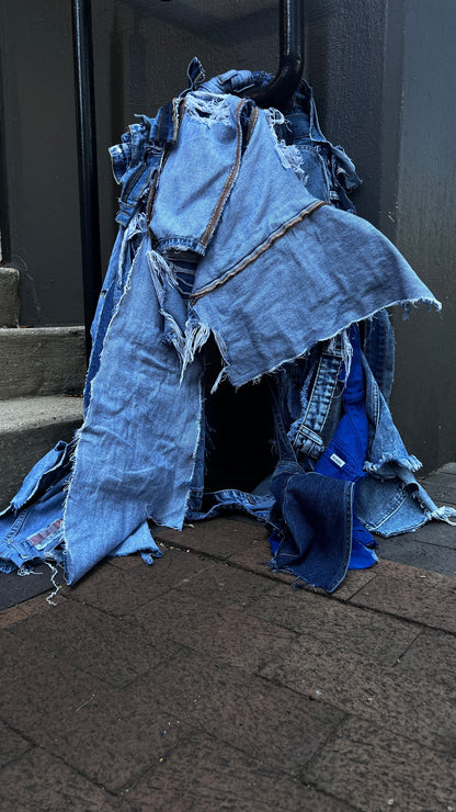 3 Way Wear Ugly Denim Bag; Performative Style