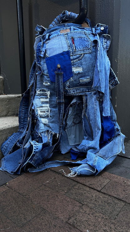 3 Way Wear Ugly Denim Bag; Performative Style